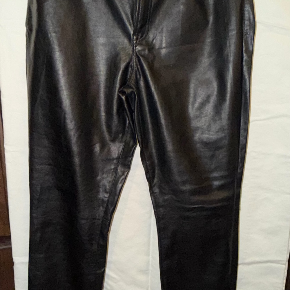 GAP Black Skinny Leather Pants